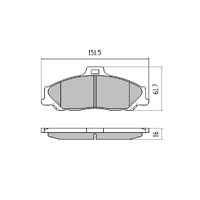 PHANTOM FRONT BRAKE PADS FOR FORD COURIER 2.6L 2.5TD 2WD 4WD PE PG PH-RDC1366