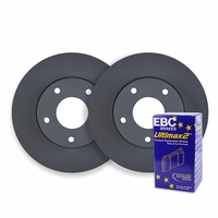 FRONT DISC BRAKE ROTORS + PREMIUM PADS for BMW F45 218D 2.0L 110Kw 11/2013 on
