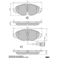 FULL SET RDA CERAMIC BRAKE PADS FOR VOLKSWAGEN 1.4L TSI 2/2014 ONWARDS