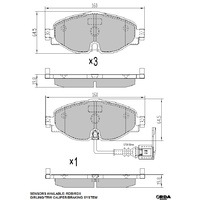 FULL SET RDA CERAMIC BRAKE PADS for Volkswagen 1.4L TSI 2/2014 Onwards