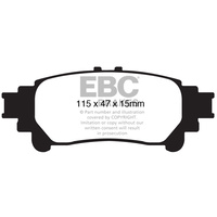EBC ULTIMAX REAR BRAKE PADS FOR LEXUS IS250 2005-2013 DP1850