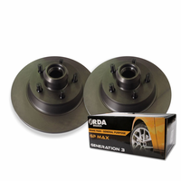 REAR RDA DISC BRAKE ROTORS & PADS FOR RENAULT MEGANE 2.0TD INC ABS RING & BEARING 2008-10