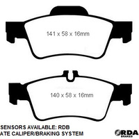RDA GP MAX REAR  BRAKE PADS for MERCEDES-BENZ W211 E240 8/2002-8/2005 RDB1657