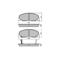 GP MAX FRONT BRAKE PADS FOR HONDA CIVIC ED 3DR/4DR 1988-1991 RDB390