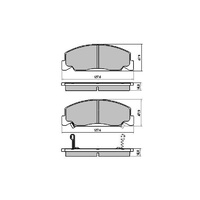 GP MAX FRONT BRAKE PADS for Honda Civic ED 3DR/4DR 1988-1991 RDB390