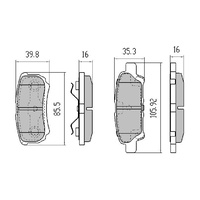 GP MAX REAR BRAKE PADS FOR MITSUBISHI LANCER ES 2.0L 2007-2012 RDB1686