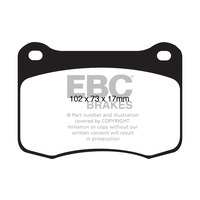 EBC YELLOW STUFF REAR BRAKE PADS for LEXUS IS-F 10/2008-1/2015 DP41820