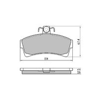 RDA GP MAX FRONT BRAKE PADS FOR FORD CORTINA TE-TF 1977-1982 RDB1024
