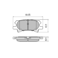 RDA EXTREME H/DUTY REAR PAD SET FOR TOYOTA KLUGER MCU28 8/2006-6/2007 RDX1975