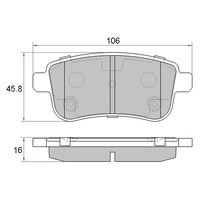 RDA GP MAX REAR BRAKE PADS FOR RENAULT MEGANE IV GT 1.6T 151KW 9/2016 ON RDB2228