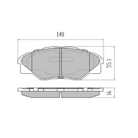 RDA EXTREME FRONT BRAKE PADS for Toyota Hilux 2WD 9/2008-2015 RDX2057SM