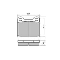 RDA GP MAX REAR BRAKE PADS FOR VOLVO 240 260 740 VARIOUS MODELS - RDB2