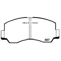 RDA GP MAX FRONT BRAKE PADS FOR MITSUBISHI L300 SC, SD, SE 4WD 1983-9/1986 RDB297
