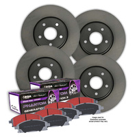FULL SET DISC BRAKE ROTORS + BRAKE PADS for Chrysler 300C V6 & V8 11/2005-1/2012
