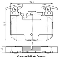 RDA GP MAX FRONT BRAKE PADS FOR BMW 1 SERIES F20 M135I 3/2015 ONWARDS RDB2269