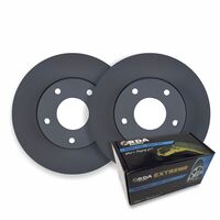 RDA FRONT BRAKE ROTORS + PADS for Porsche Cayenne 4.8L Turbo S *368mm* 2008 on