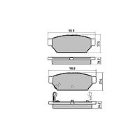 RDA GP MAX REAR BRAKE PADS FOR MITSUBISHI LANCER CC GSR TURBO 6/1992-4/1996 RDB1278