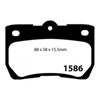 EBC ULTIMAX REAR BRAKE PADS FOR LEXUS GS450H 5/2006-3/2012 - DP1586