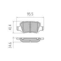 RDA GP MAX REAR BRAKE PADS FOR MERCEDES W245 B200CDI 11/2005-3/2012