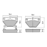 REAR DISC BRAKE PADS for Toyota Corolla ZZE122 1.8L 12/2001-6/2007 RDB1429