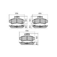 REAR RDA GP MAX BRAKE PADS FOR TOYOTA AVALON AURION CAMRY 8/2002-2012-RDB1475