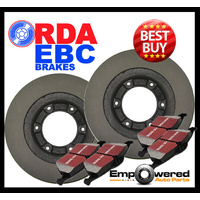 RDA FRONT DISC BRAKE ROTORS + PADS for Ssangyong Rexton RX290 2.9TD 1/2004 on
