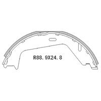 RDA REAR HAND BRAKE SHOES FOR VOLVO S60 XC90 R2018 PAIR