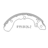RDA REAR HANDBRAKE SHOE'S FOR FORD TELSTAR AR AS & MAZDA 626 FWD 1983-1987 R1409
