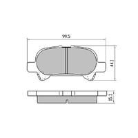 RDA GP MAX REAR DISC BRAKE PADS FOR TOYOTA AVALON MCX10R 3.0L V6 7/2000-9/2003