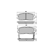 RDA GP MAX REAR BRAKE PADS FOR MITSUBISHI DELICA MAGNA MIRAGE PAJERO RDB1231