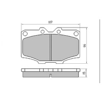 RDA GP MAX FRONT BRAKE PADS FOR TOYOTA LANDCRUISER 75 SERIES 11/1984-1990 RDB288