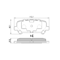 RDA EXTREME HEAVY DUTY REAR BRAKE PADS FOR HOLDEN COLORADO 7 2012 ONWARD RDX2263