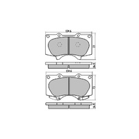RDA EXTREME HEAVY DUTY FRONT DISC BRAKE PADS FOR TOYOTA PRADO 120/150-RDX1482