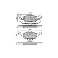 RDA GP MAX FULL SET BRAKE PADS for FORD FOCUS LR 1.8, 2.0 9/2002-4/2005