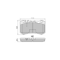 EBC REDSTUFF REAR DISC BRAKE PADS for Mercedes Benz R171 SLK55 AMG - DP31490