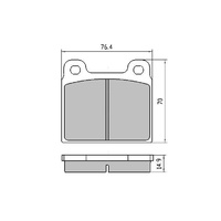 RDA GP MAX FRONT BRAKE PADS FOR MERCEDES BENZ W108 300SEL 3.5 V8 1/70-7/72 RDB11