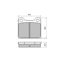 RDA GP MAX REAR BRAKE PADS FOR MERCEDES BENZ W108 300SEL 3.5 V8 1/70-7/72 RDB2