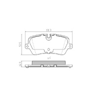 EBC ULTIMAX PREMIUM REAR BRAKE PADS FOR RANGE ROVER SPORT 4/2013 ONWARD-DPX2161