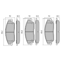 RDA GP MAX FRONT DISC BRAKE PADS FOR TOYOTA AURION GSV40R 2006 ONWARDS -RDB2046