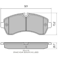 FULL SET EXTREME BRAKE PADS FOR MERCEDES SPRINTER W906 *W/BREMBO 2006-09 RDX2143