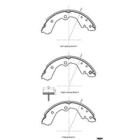 Rear Brake Drum Shoes For Nissan Cube Z11 1.4L Hatch 10/2002-11/2008