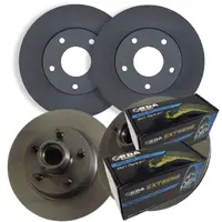 Front & Rear RDA Disc Brake Rotors & H/D Pads For Renault Trafic X82 2014-on