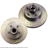 DIMPLED SLOTTED FRONT DISC BRAKE ROTORS for Holden Torana SL/R 5000 A9X 1976-78