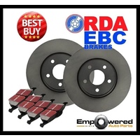 FRONT DISC BRAKE ROTORS+PADS for Abarth 695 1.4T 98mm PCD* Brembo 6/2011 onwards