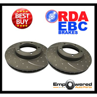 DIMPLED & SLOTTED REAR DISC BRAKE ROTORS FOR SUBARU WRX 2002-2008 RDA7556D