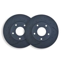 DIMPLED & SLOTTED FRONT DISC BRAKE ROTORS FOR RODEO TF R9 V6 2WD/4WD 1998-02 RDA840D