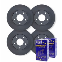 FULL SET DISC BRAKE ROTORS + EBC PADS FOR NISSAN X-TRAIL T30 2.5L 9/2001-8/2007