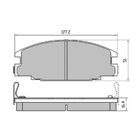 RDA FRONT DISC BRAKE PADS for Holden Rodeo TF 4 Cyl 2WD/4WD 1988-2002 RDB1116