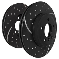 Dimpled & Slotted Front Disc Brake Rotors For Ford BA 6Cyl V8 Inc XT XR6T XR6