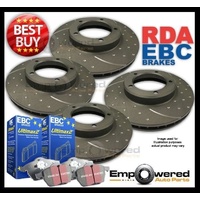 DIMPLED SLOTTED FULL SET DISC BRAKE ROTORS+PADS for Mini Cooper D R56 2007-10